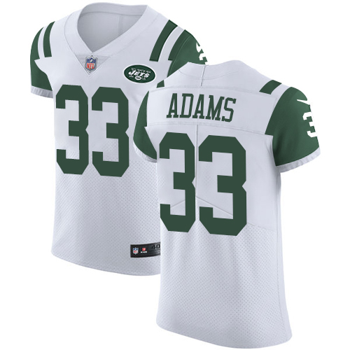 Nike Jets #33 Jamal Adams White Men's Stitched NFL Vapor Untouchable Elite Jersey